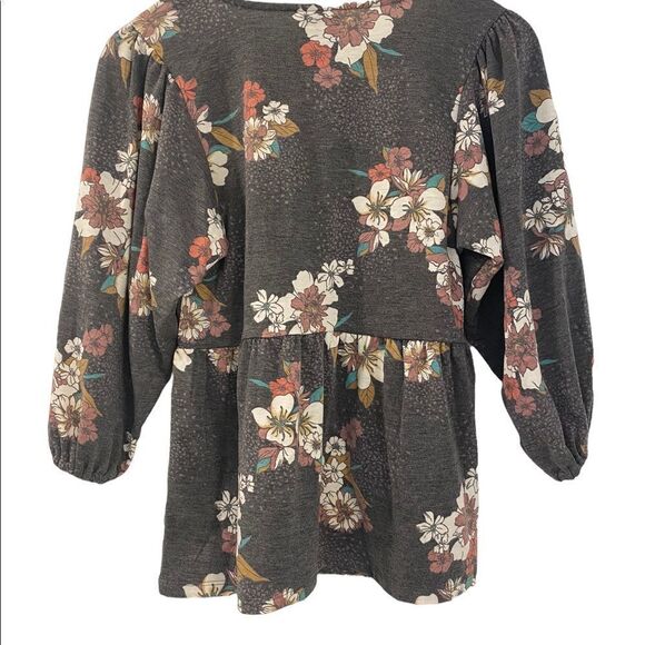 Bobeau womens NWT 3/4 Sleeve Floral Boho Blouse, Size XS - Picture 6 of 6